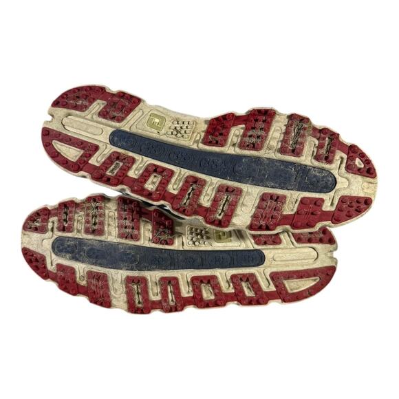 FootJoy FJ Men’s Golf Shoes White Navy Red Leather Spikeless Size 12M - Picture 8 of 8